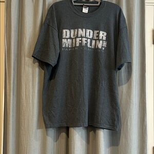 Gildan Charcoal Dunder Mifflin Short Sleeve Tee NWT